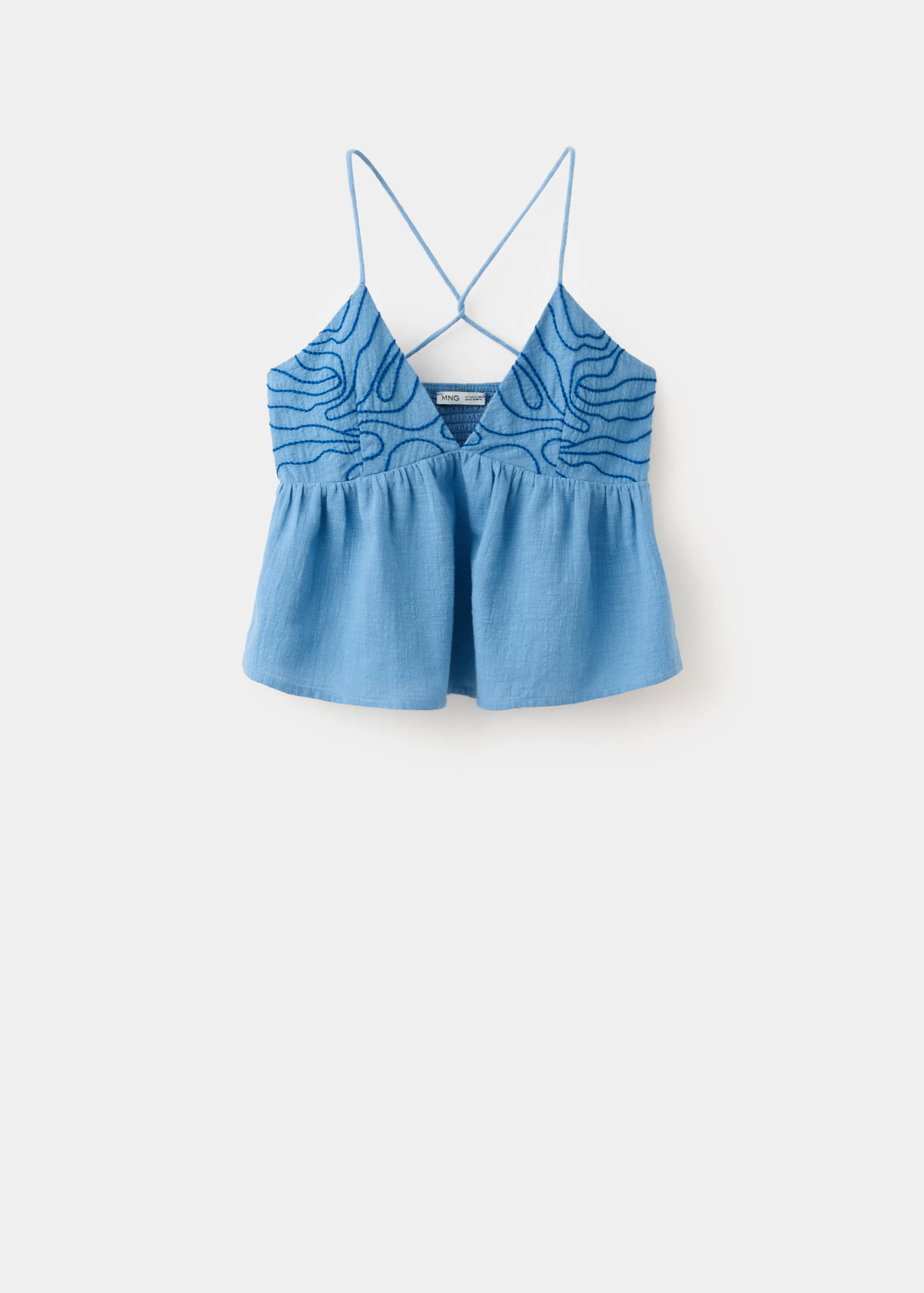 Top with embroidered details - Article without model