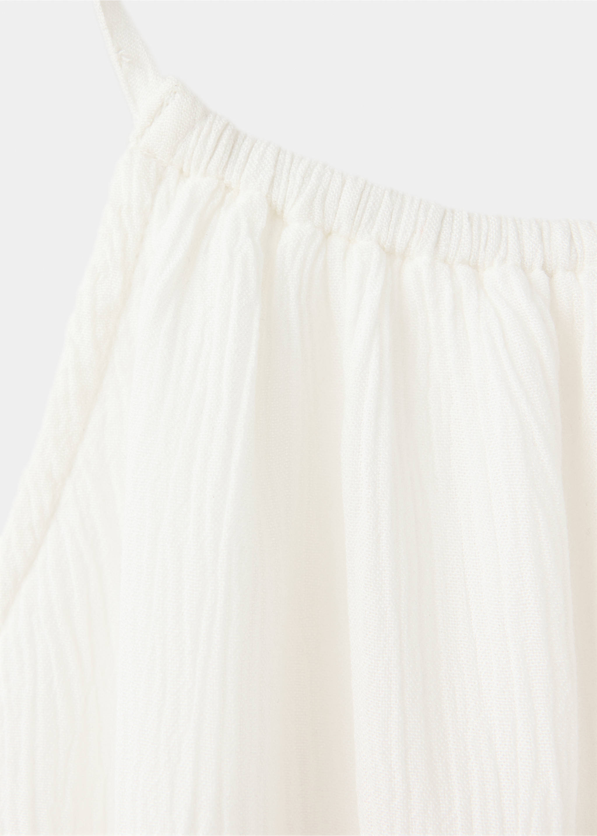 Ruched halter top - Details of the article 0, Off White. Ref: 37001424-00.