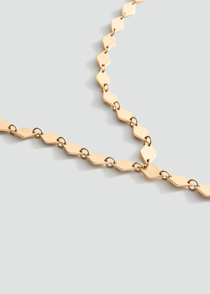 Metal pendant necklace — Gold