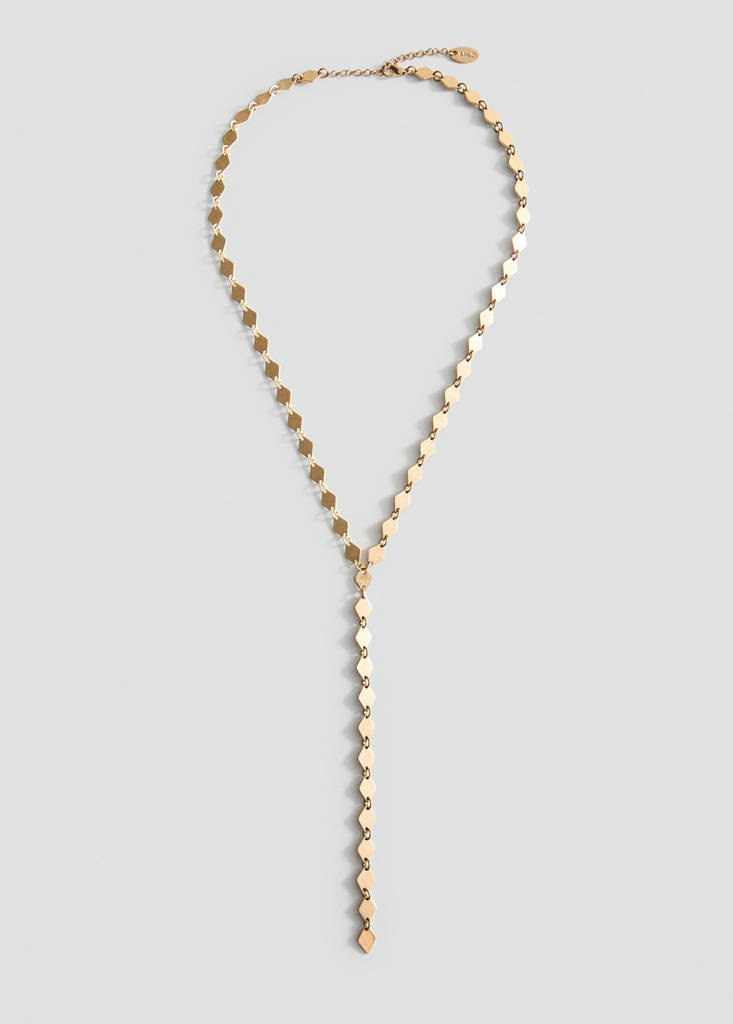 Metal pendant necklace — Gold