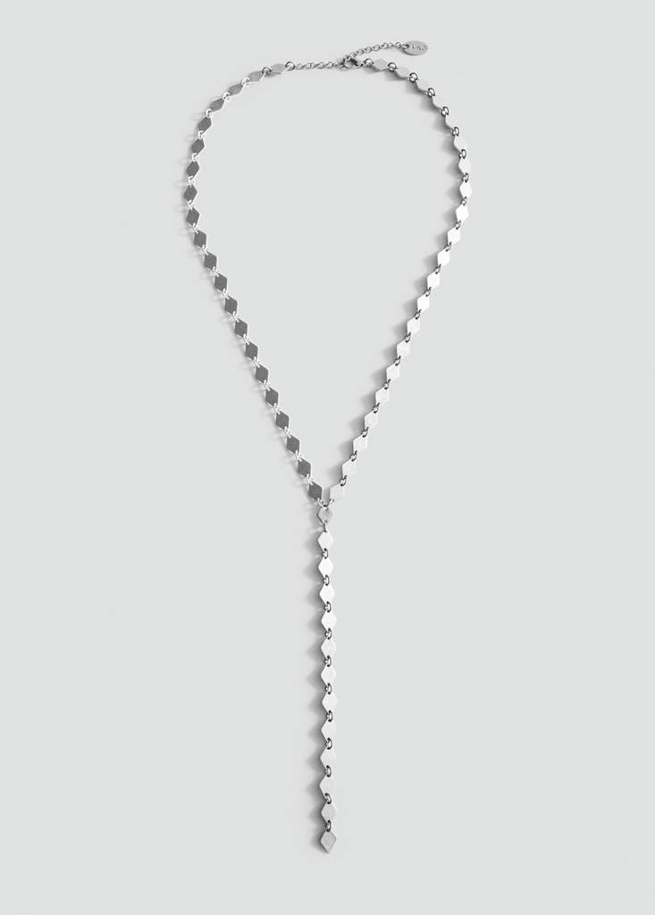 Metal pendant necklace — Silver