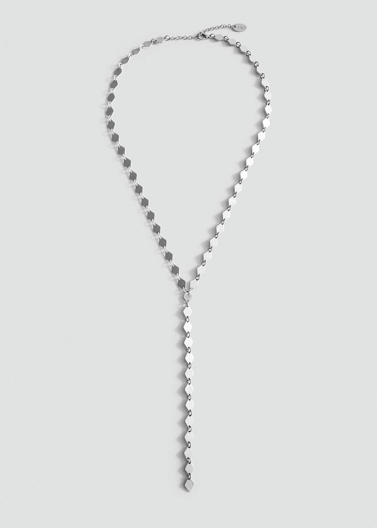Metal pendant necklace — Silver