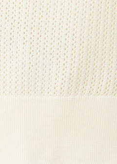 100% cotton open-knit polo shirt — Off White 9