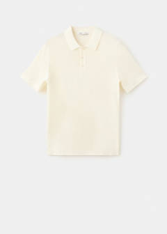 100% cotton open-knit polo shirt — Off White 6