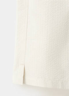 Seersucker striped swimsuit — Beige 9