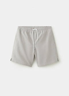 Seersucker striped swimsuit — Khaki 6