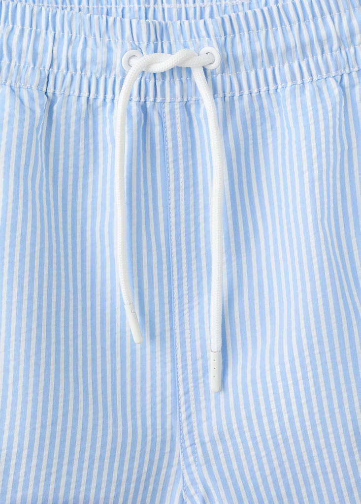 Seersucker striped swimsuit — Sky Blue