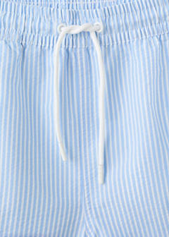 Seersucker striped swimsuit — Sky Blue 9