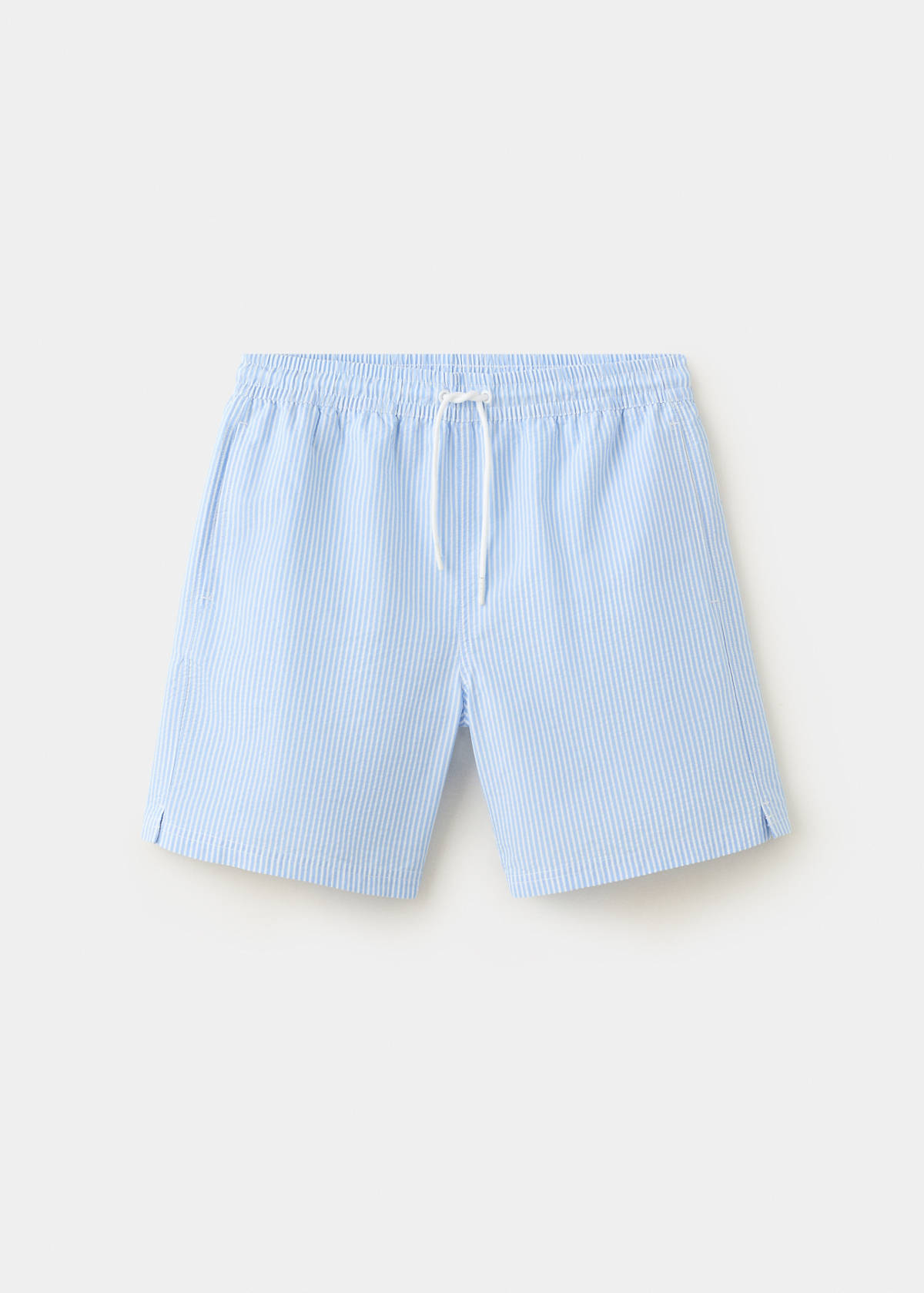 Seersucker striped swimsuit — Sky Blue