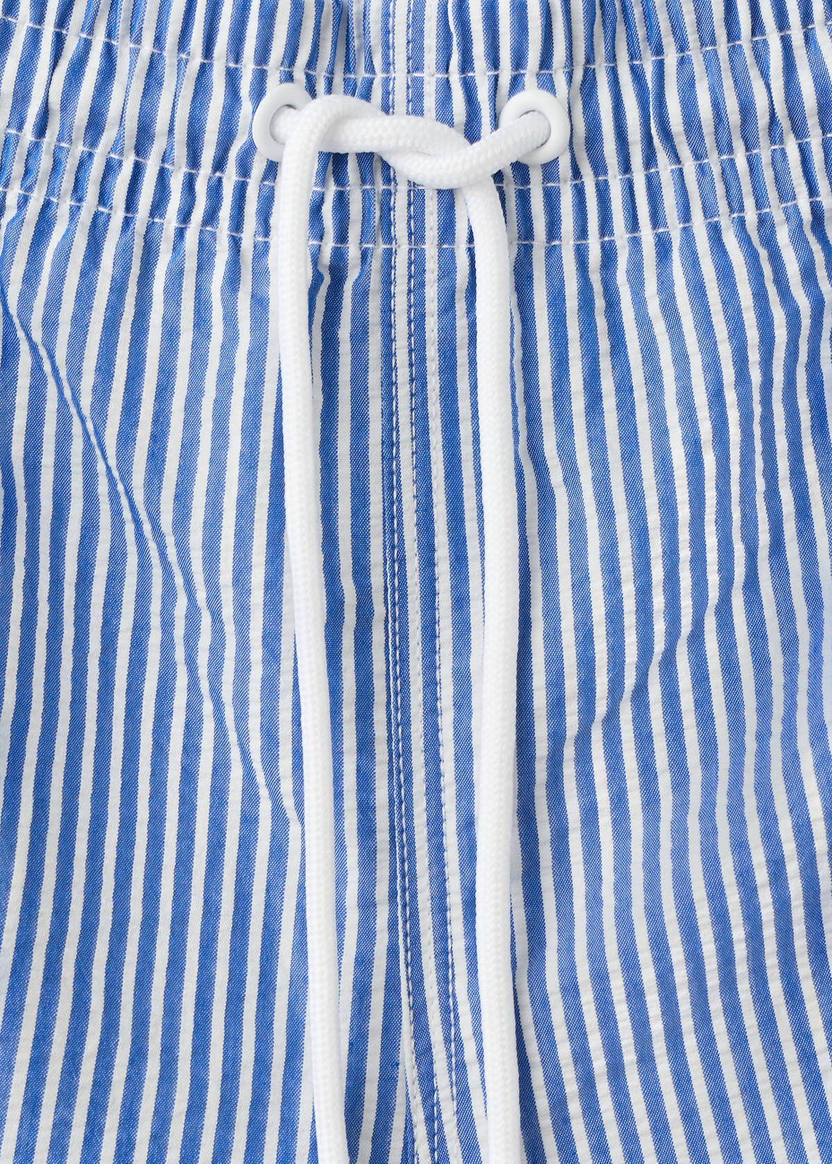 Seersucker striped swimsuit — Ink Blue