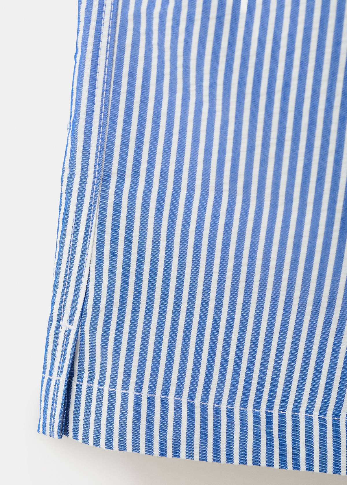 Seersucker striped swimsuit — Ink Blue