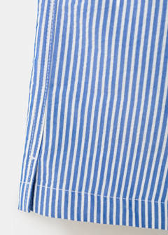 Seersucker striped swimsuit — Ink Blue 9