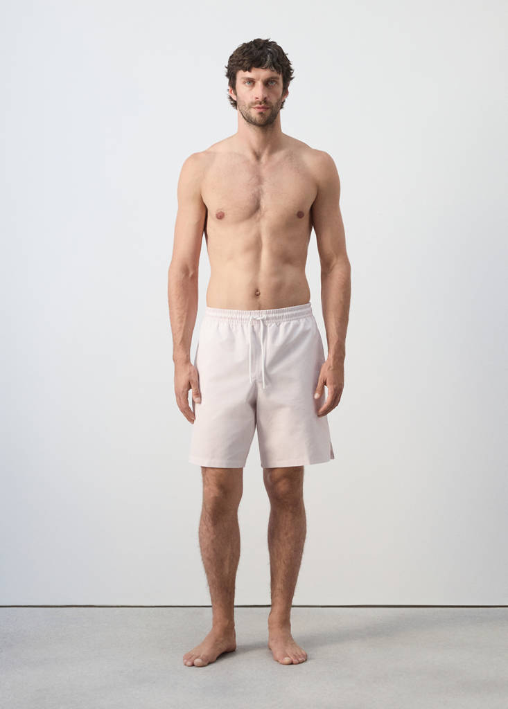 Seersucker striped swimsuit — Lilac