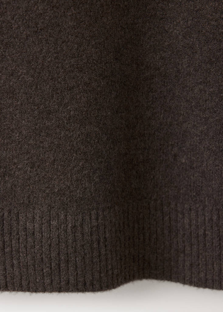 Turtleneck knit nightdress — Chocolate