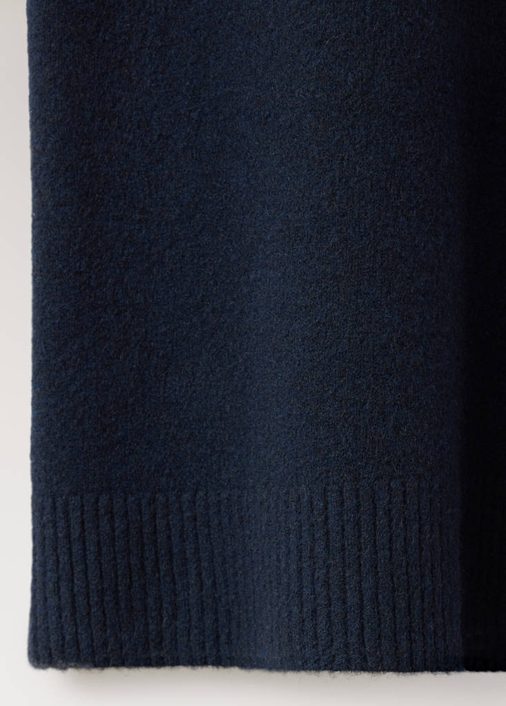 Turtleneck knit nightdress — Navy