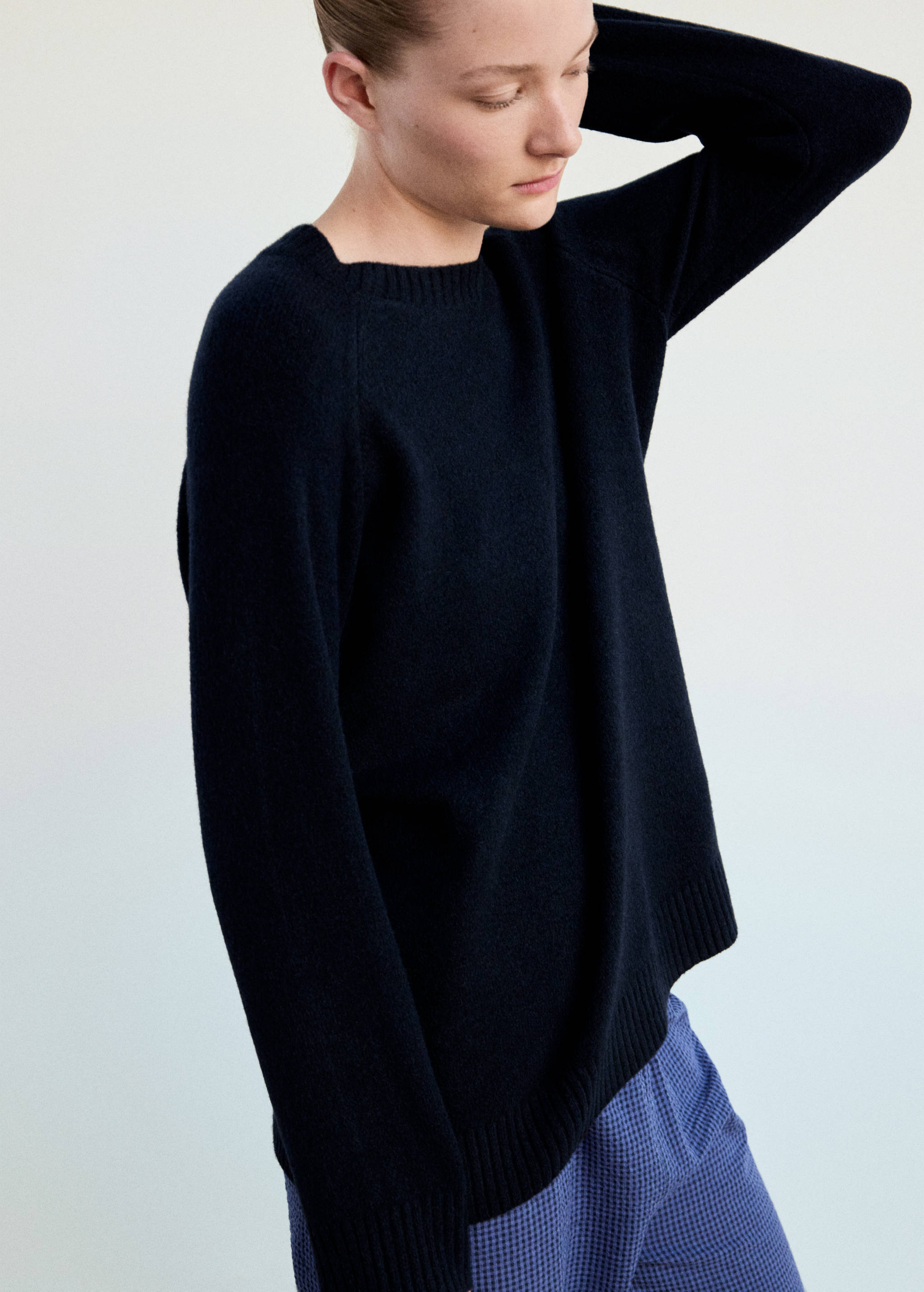 Jersey pyjama knit round neck - Medium plane