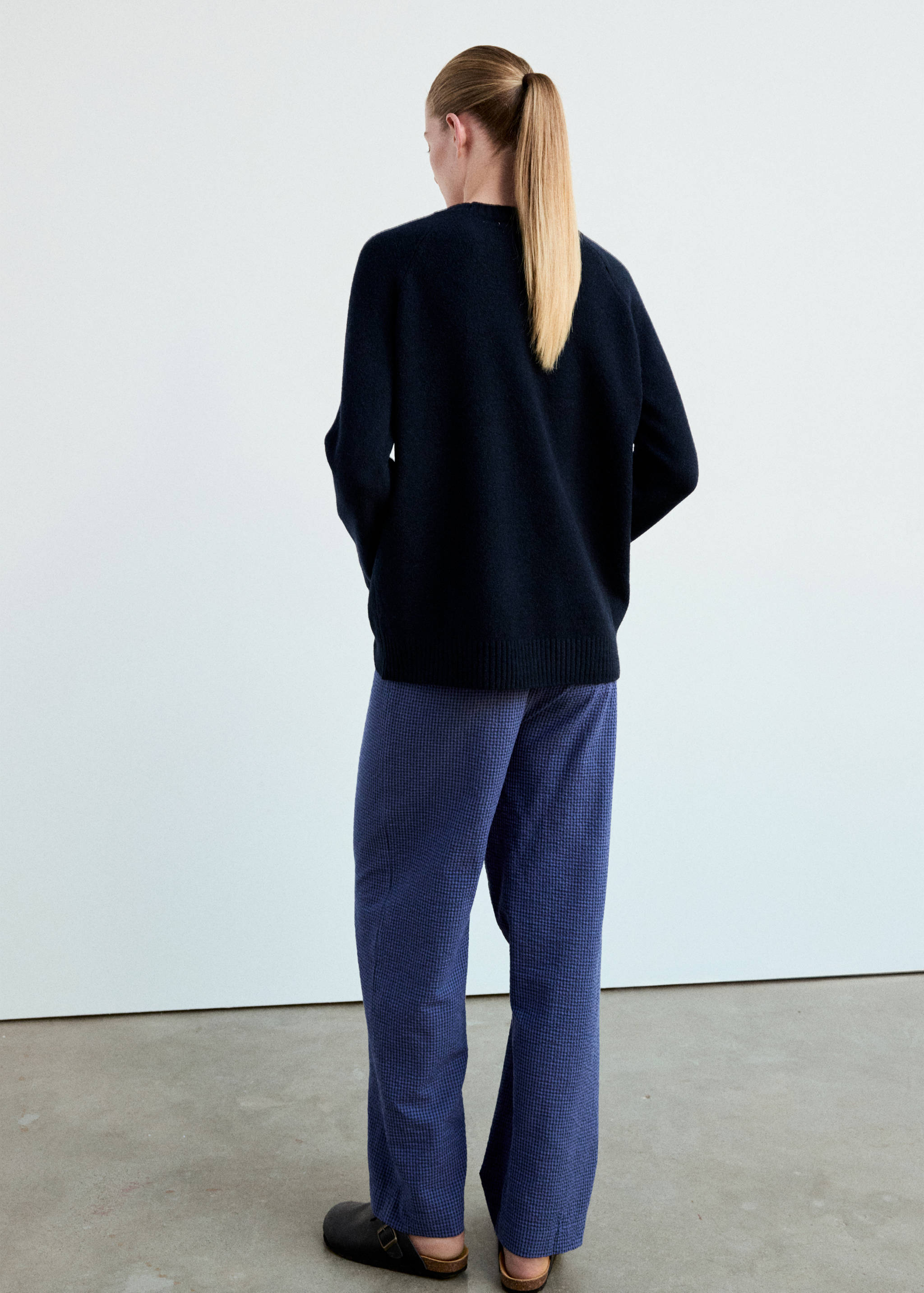 Jersey pyjama knit round neck - Reverse of the article
