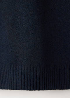 Round-neck knitted sweater — Navy 8