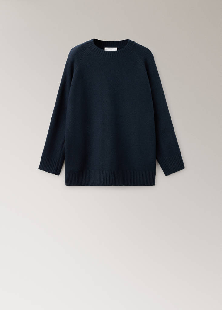 Jersey pyjama knit round neck — Navy