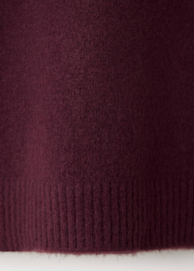 Jersey pyjama knit round neck — Burgundy