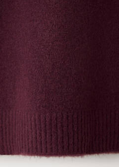 Round-neck knitted sweater — Burgundy 7