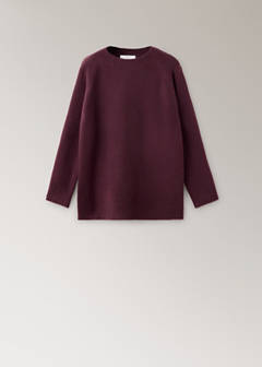 Round-neck knitted sweater — Burgundy 5