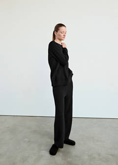 Round-neck knitted sweater — Black 2