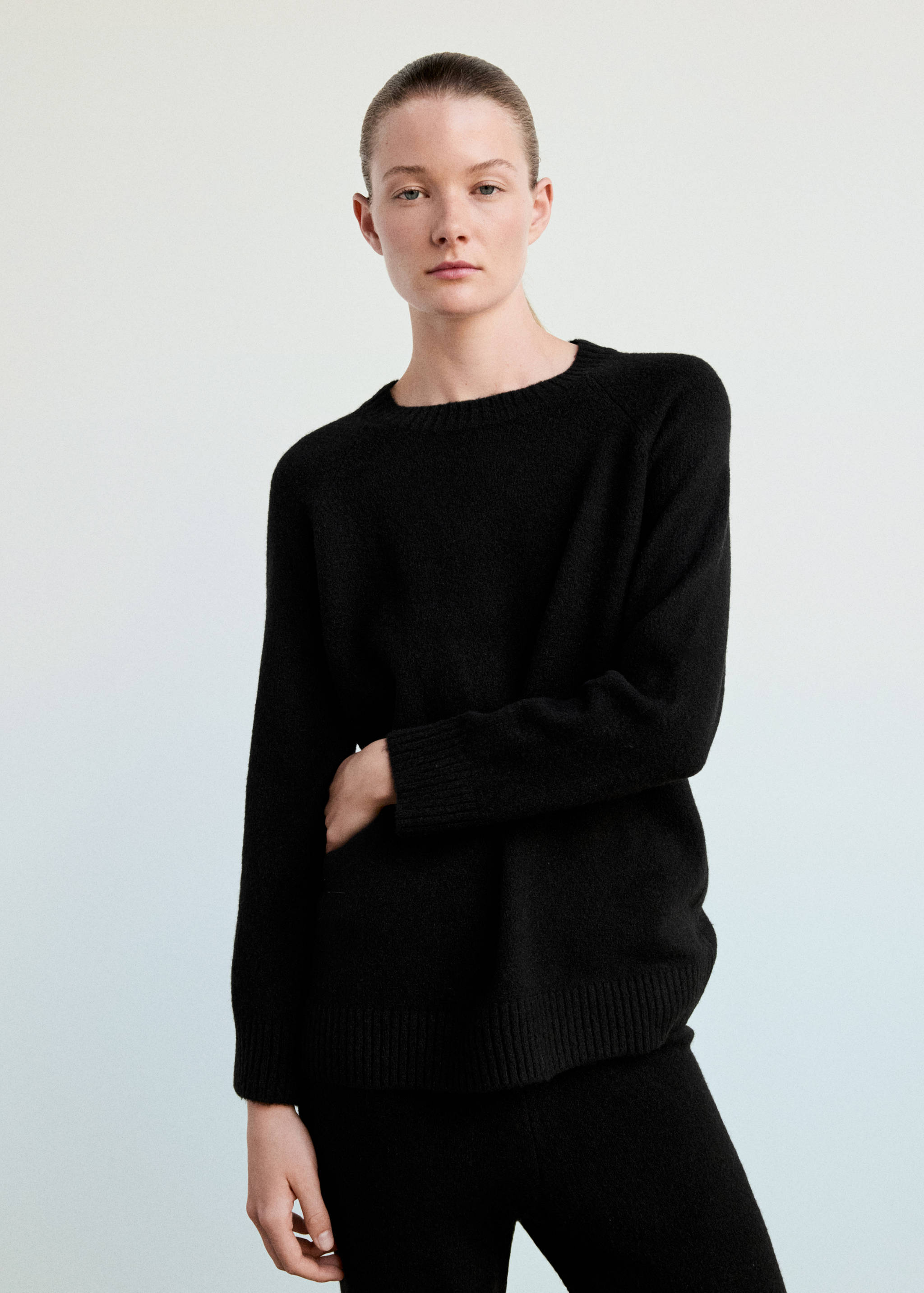 Jersey pyjama knit round neck - Medium plane