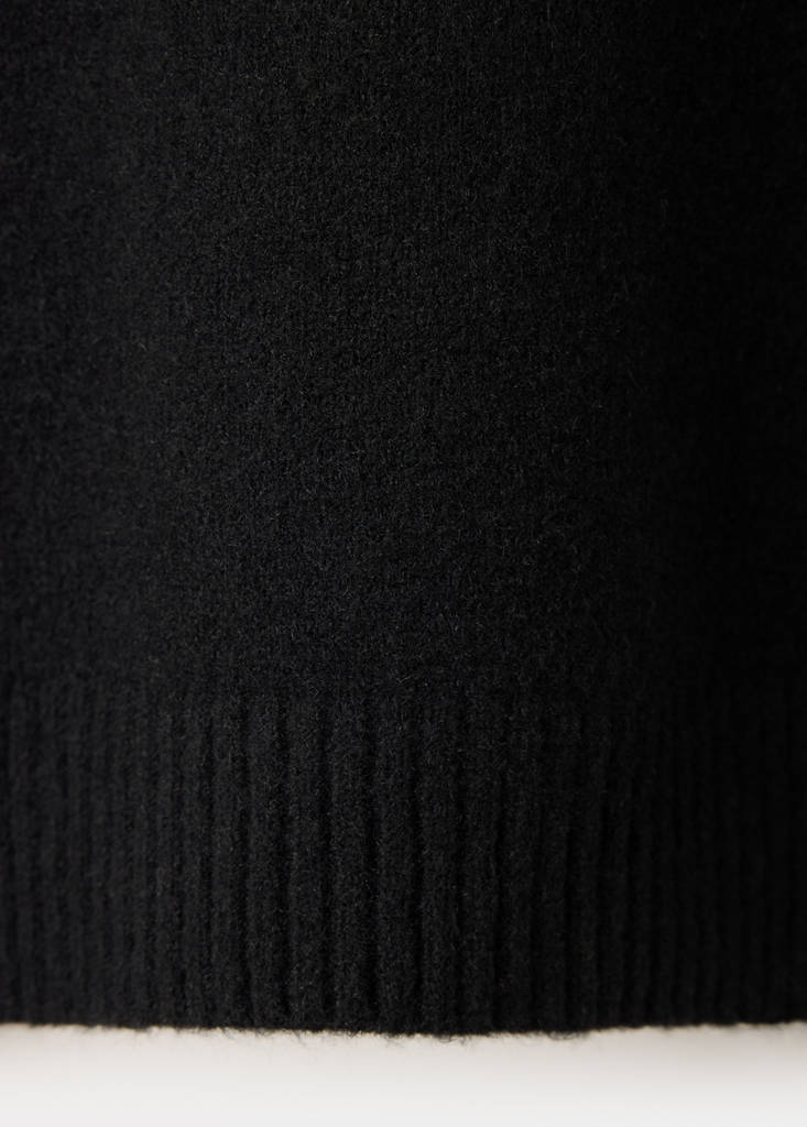 Jersey pyjama knit round neck — Black