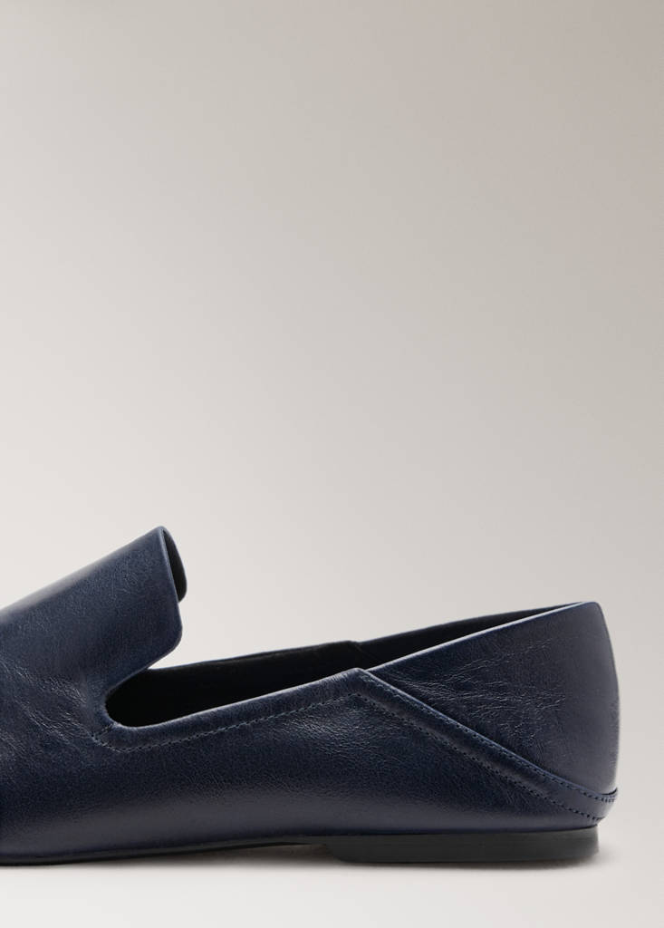 Leather loafers — Navy