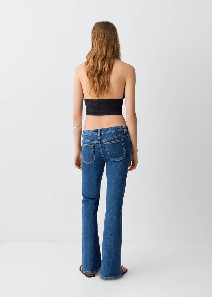Low waist flare jeans — Dark Blue