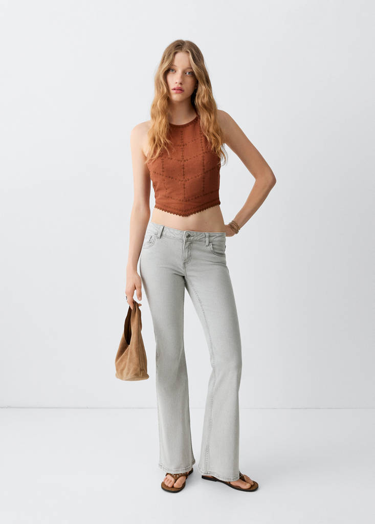 Low waist flare jeans — Denim Grey