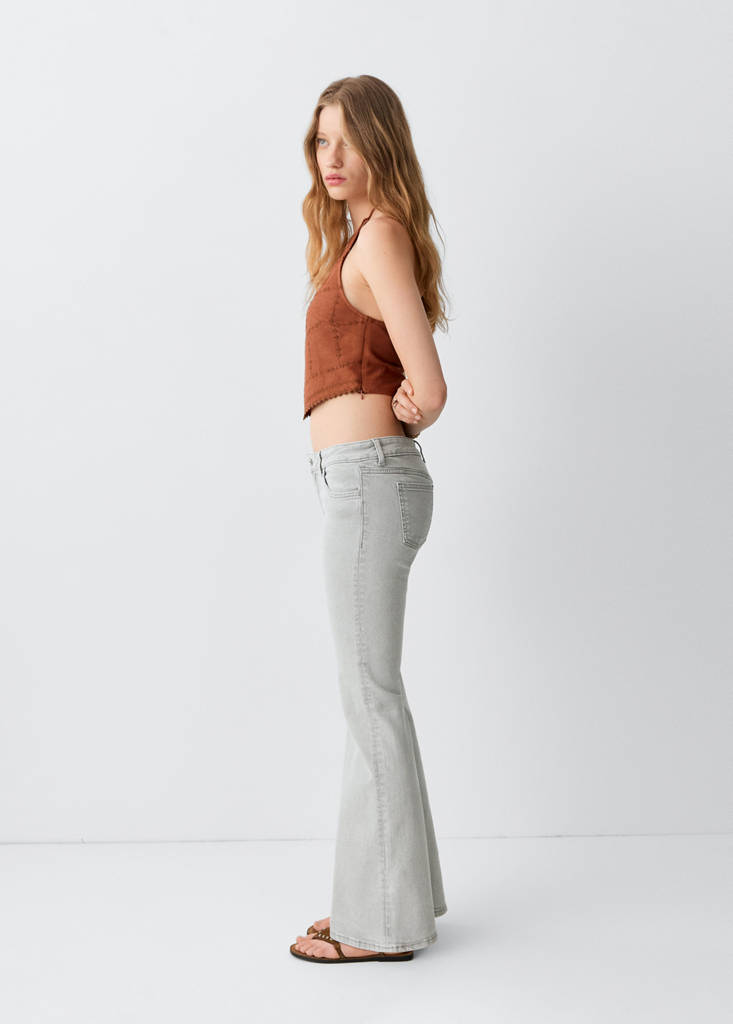 Low waist flare jeans — Denim Grey