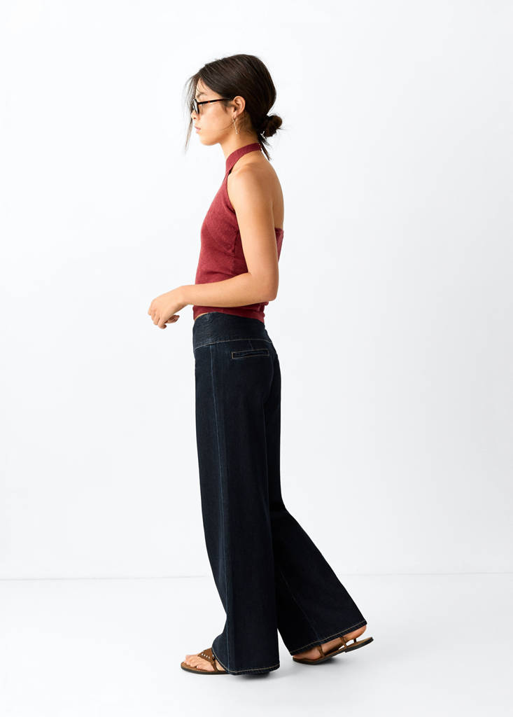 Lyocell cotton jeans with waistband detail — Open Blue