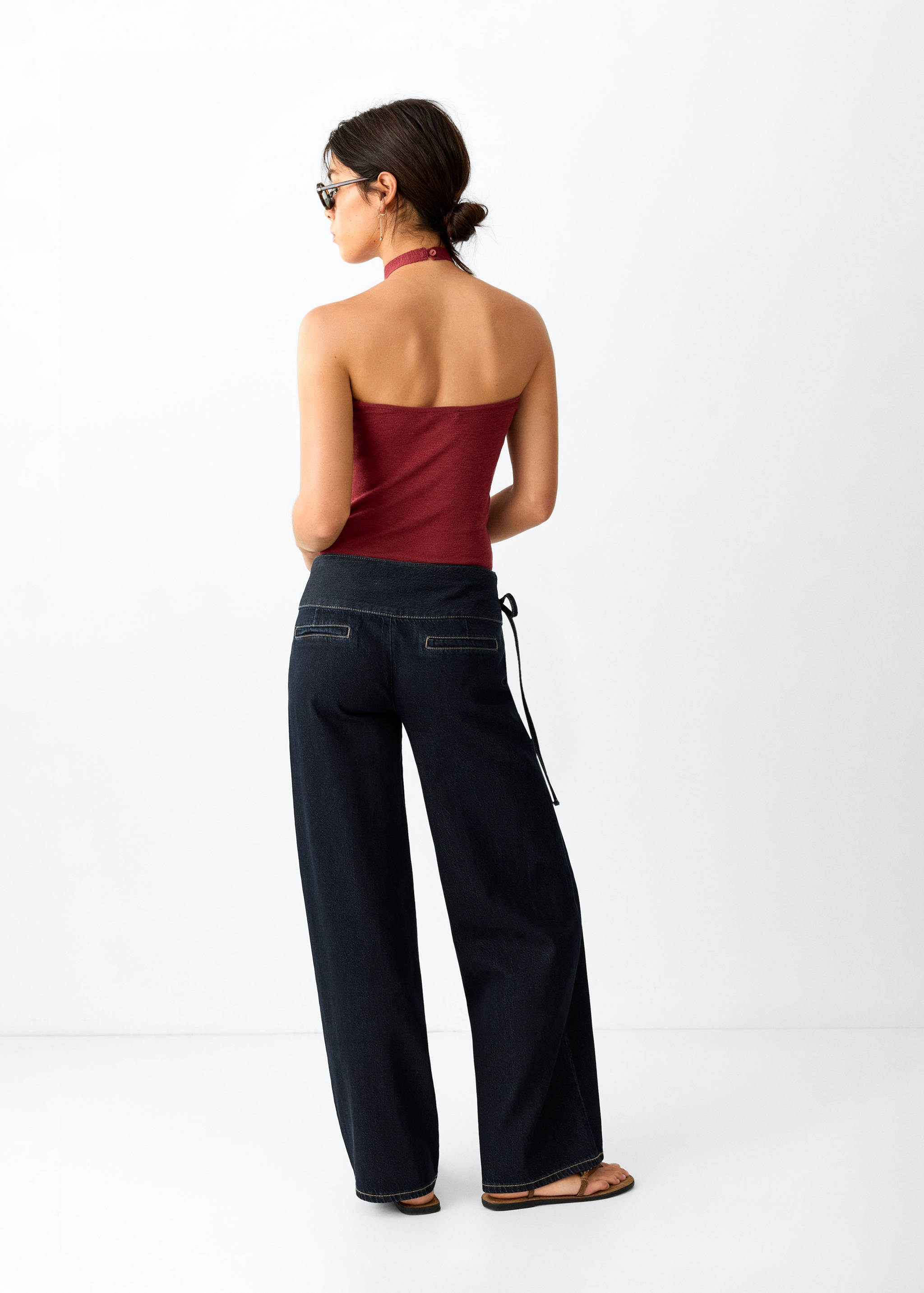 Jeans lyocell algodón detalle cintura - Reverso del artículo
