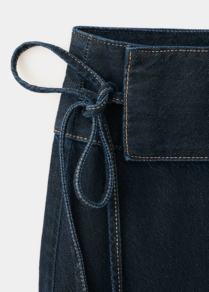 Lyocell cotton jeans with waistband detail — Open Blue