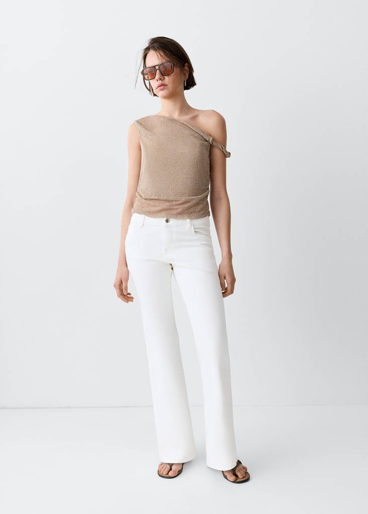 Flare jeans regular waist — White