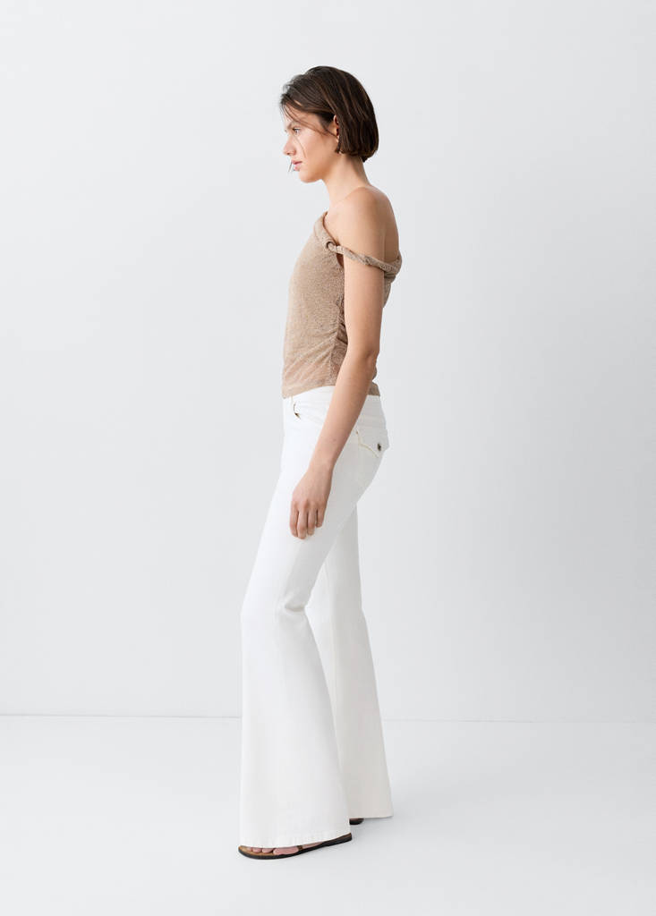 Flare jeans regular waist — White