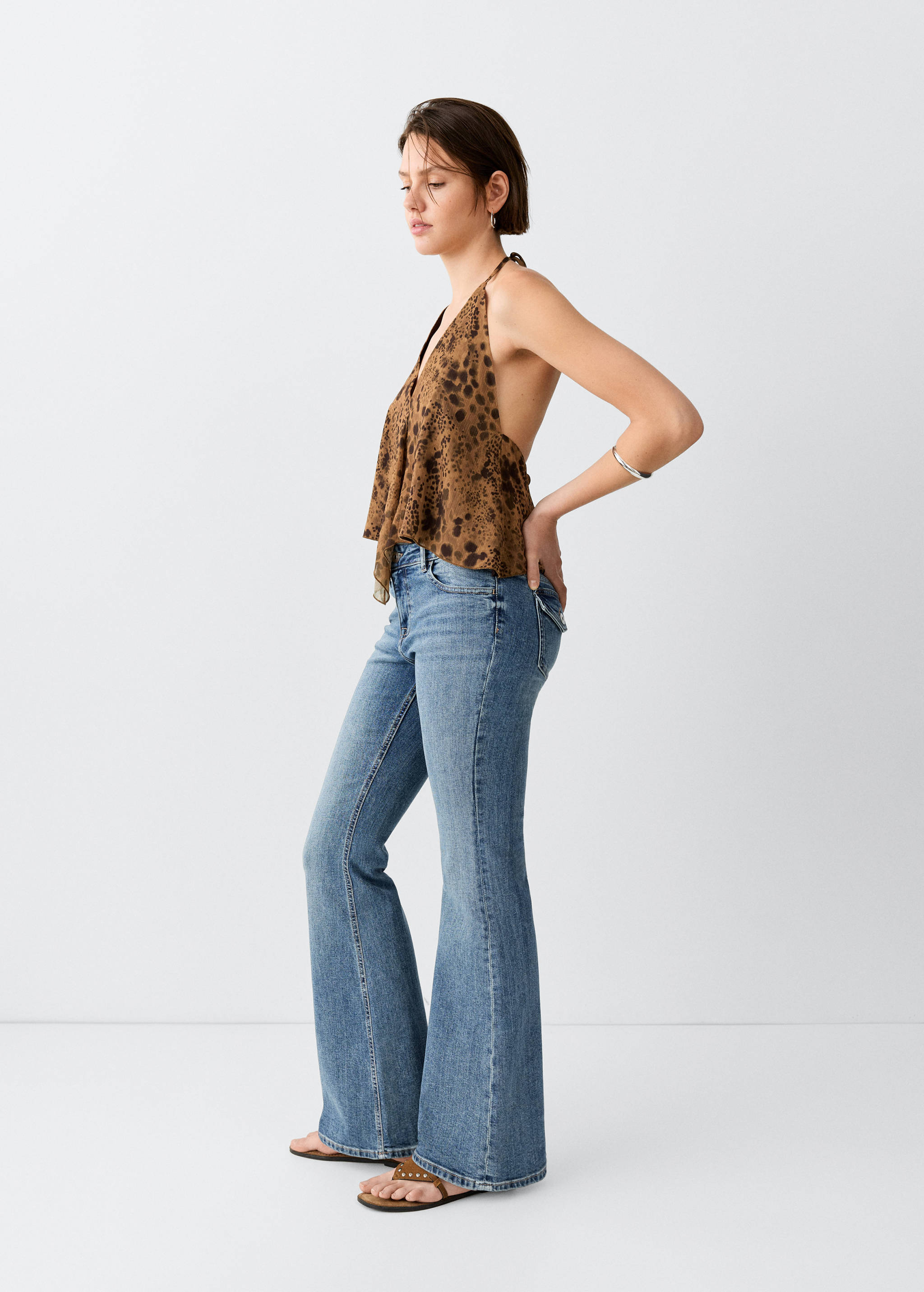 Flare jeans regular waist - Medium plane