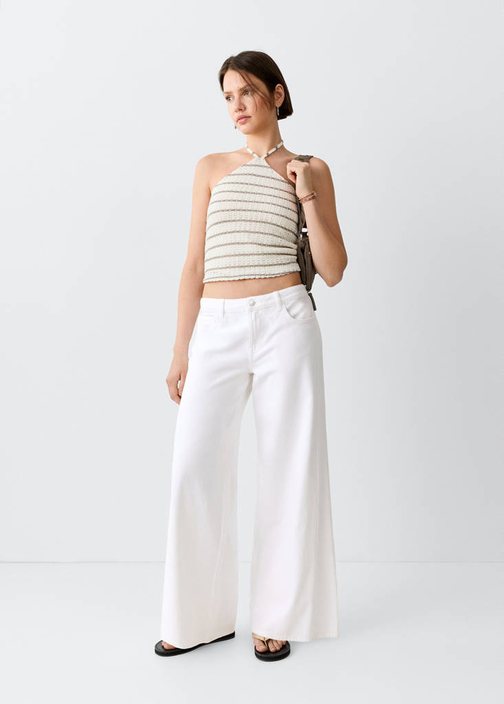 Low waist jeans — White