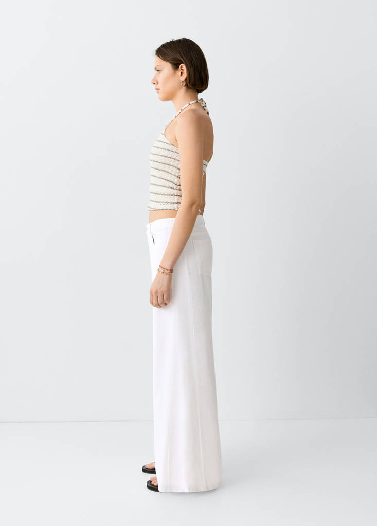 Low waist jeans — White