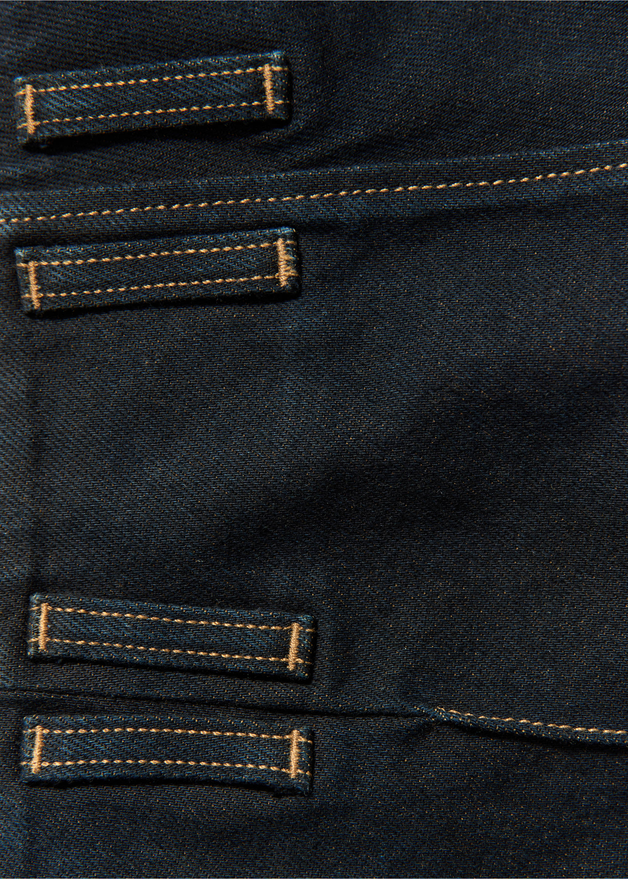 Jean droit détail couture - Détail de l'article 8, Bleu. Ref: 37001452-00.