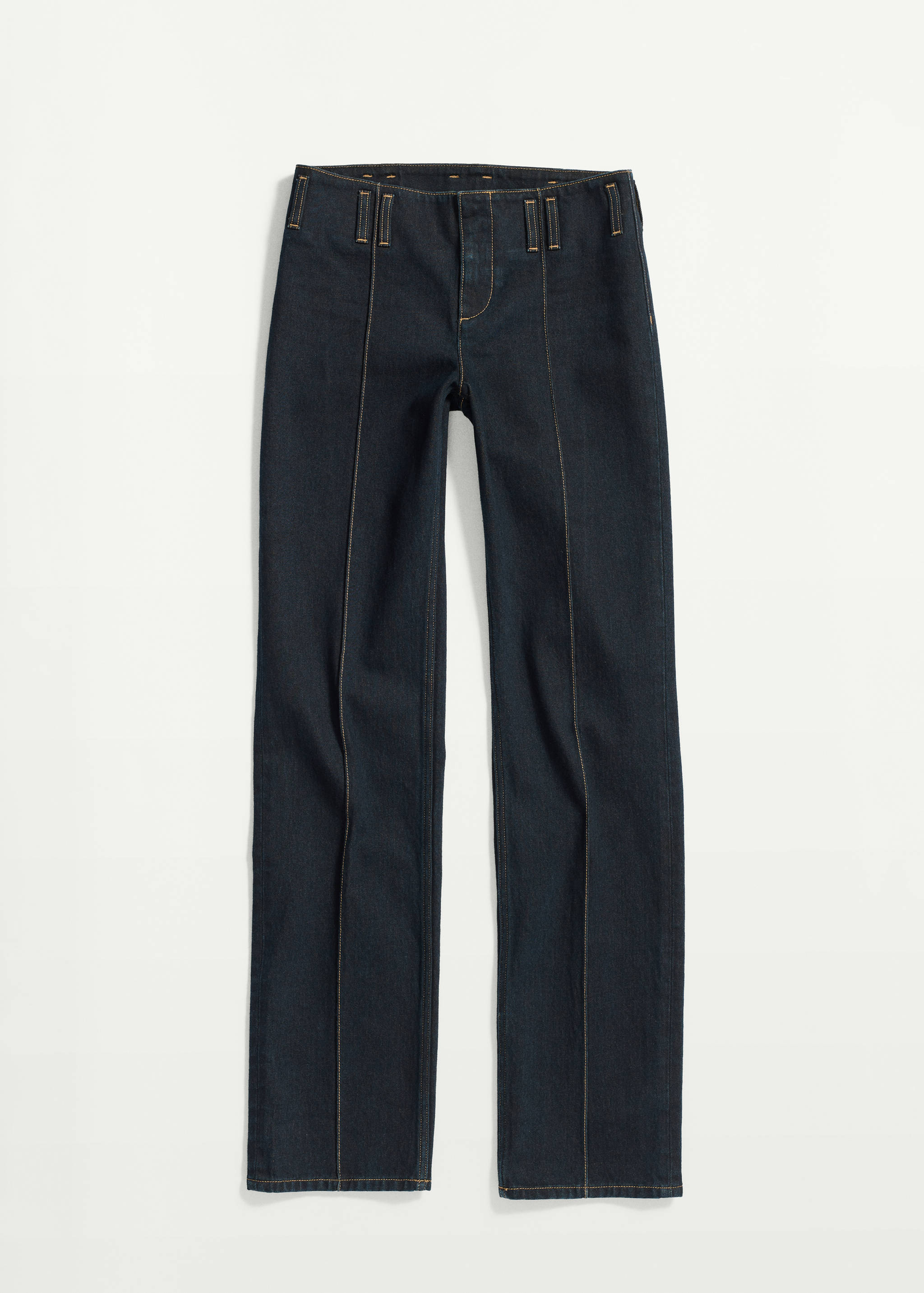 Rechte jeans met stikseldetail - Artikel zonder model