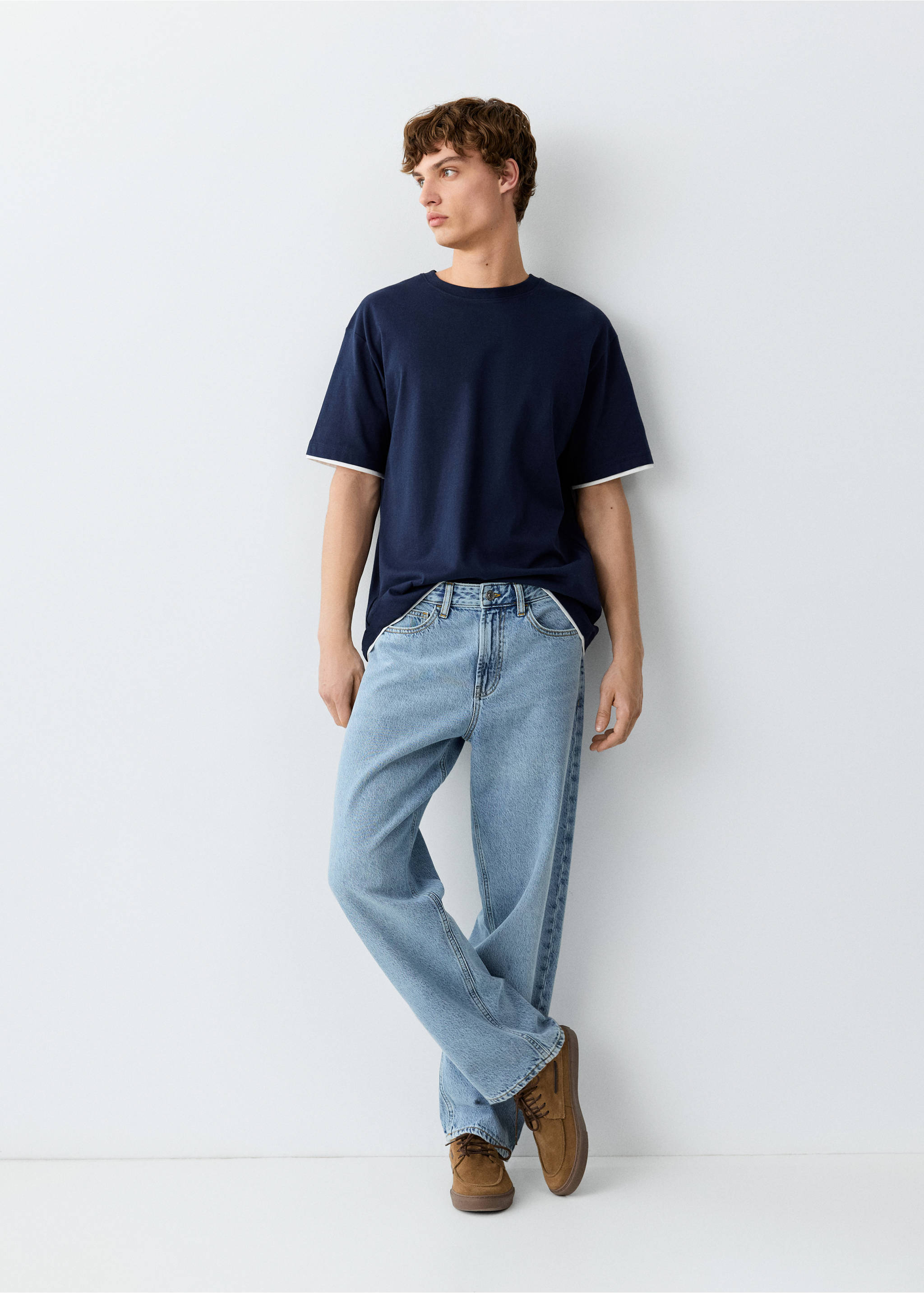 Jeans relaxed fit - Pormenor do artigo 2, Azul-médio. Ref: 37001472-00.