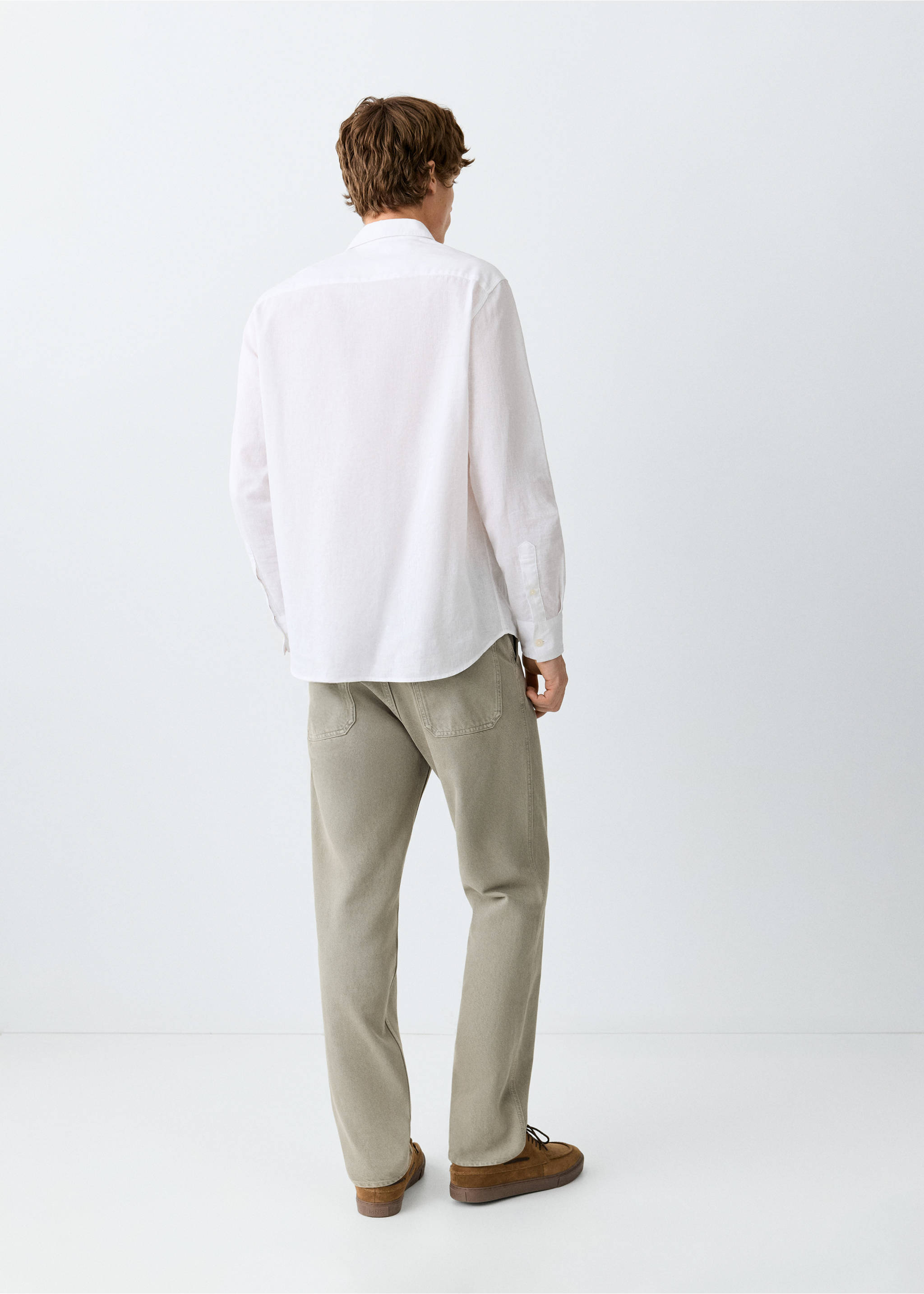 Regular-fit jeans - Reverse of the article, Khaki. Ref: 37001474-00.