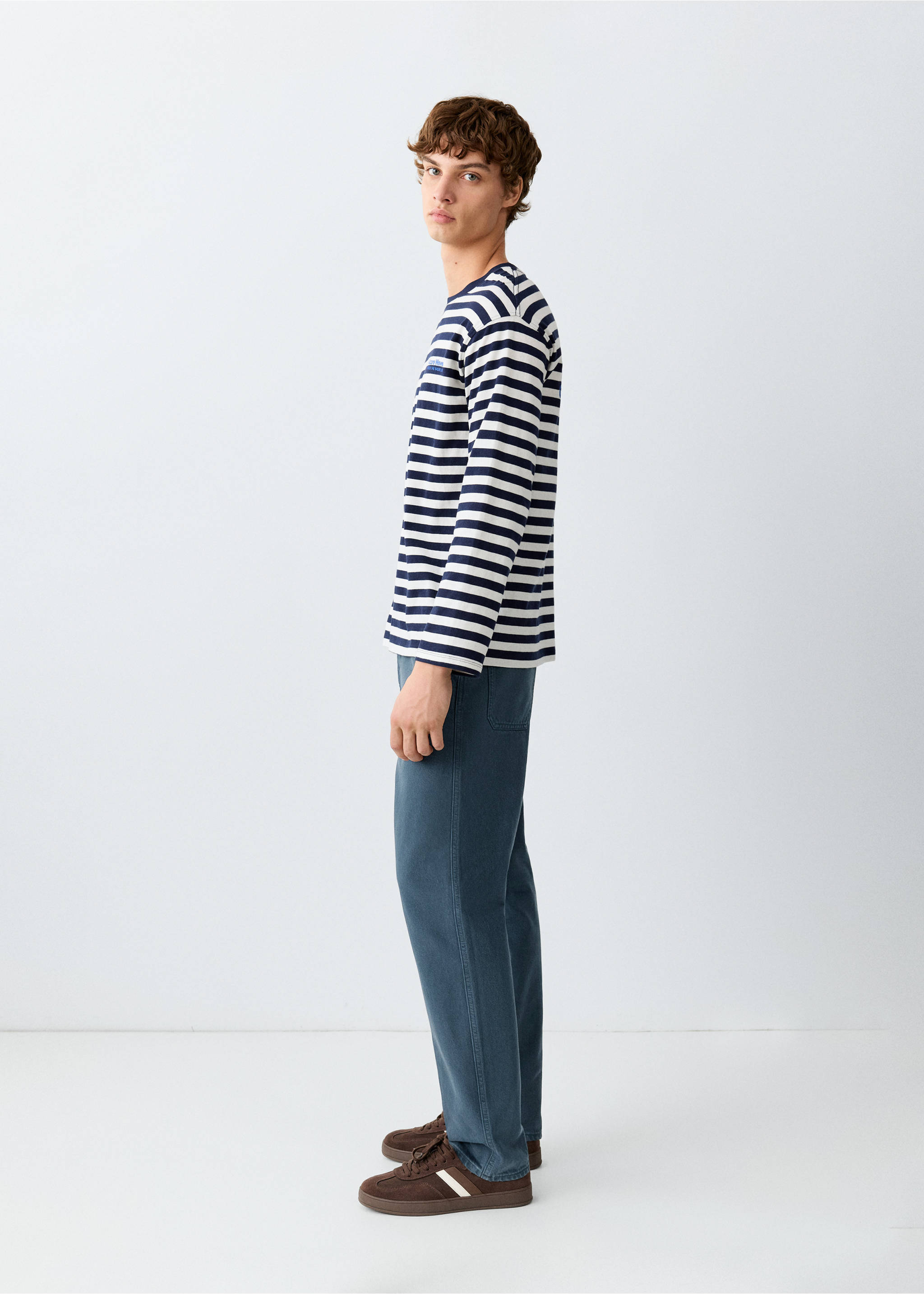 Regular-fit jeans - Details of the article 1, Blue. Ref: 37001475-00.