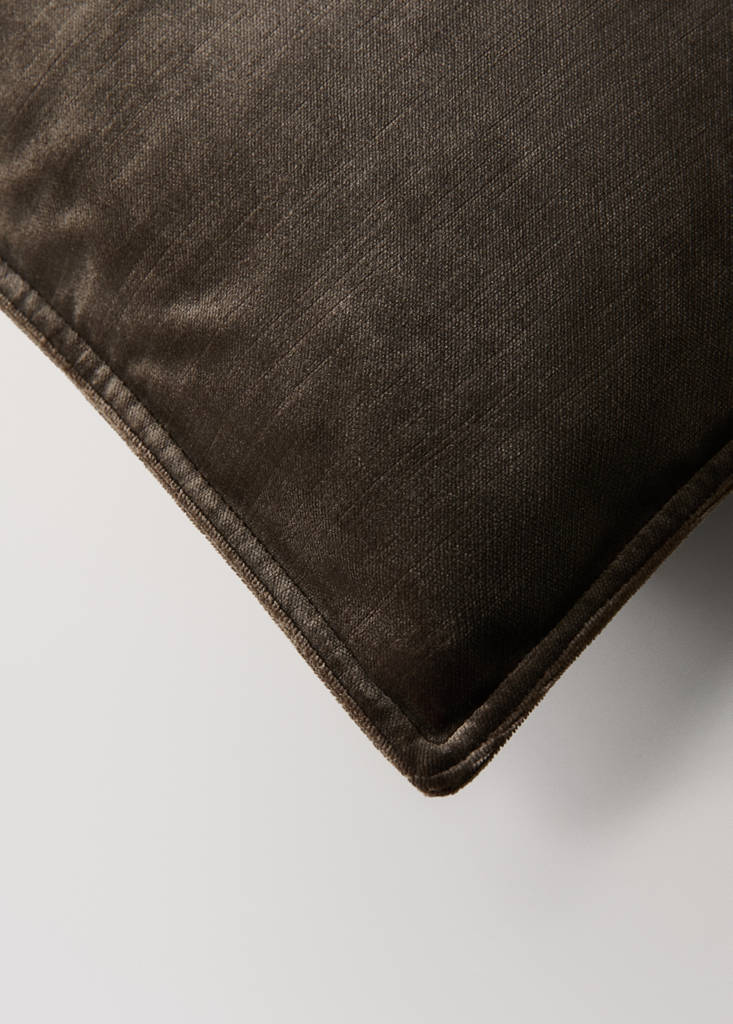 Velvet cushion cover 40x60 cm — Brown