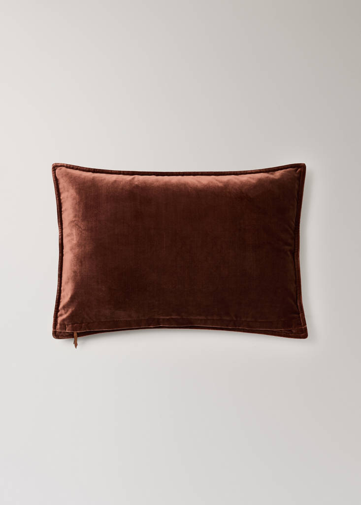 Velvet cushion cover 40x60 cm — Russet
