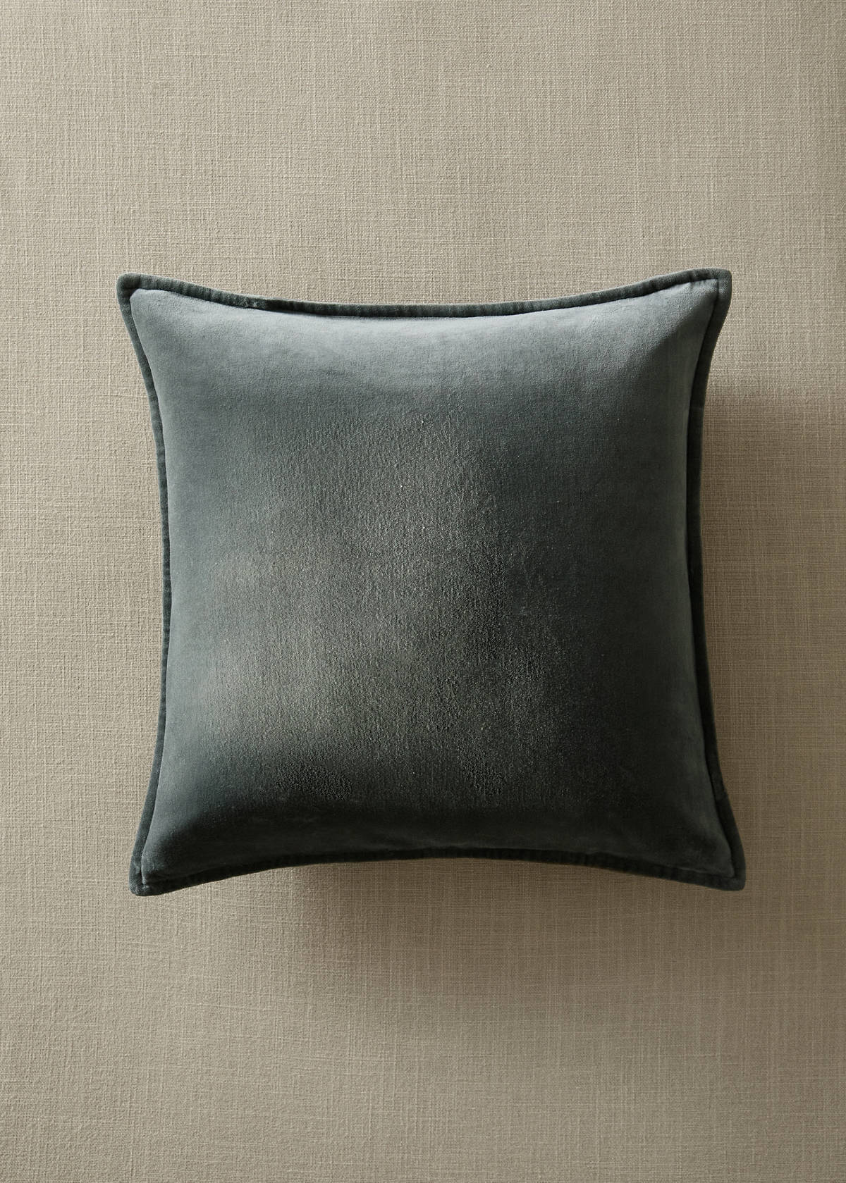 Velvet cotton cushion cover 45x45 cm — Blue