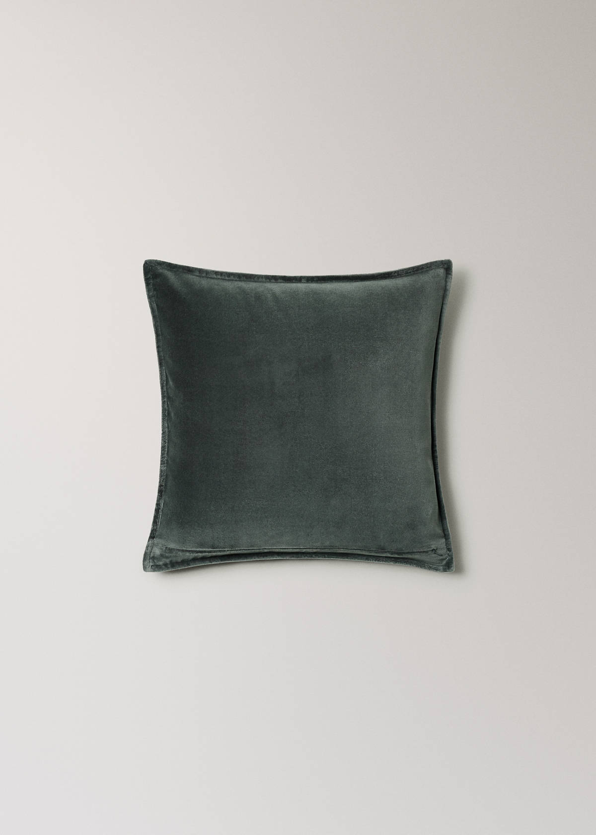 Velvet cotton cushion cover 45x45 cm — Blue